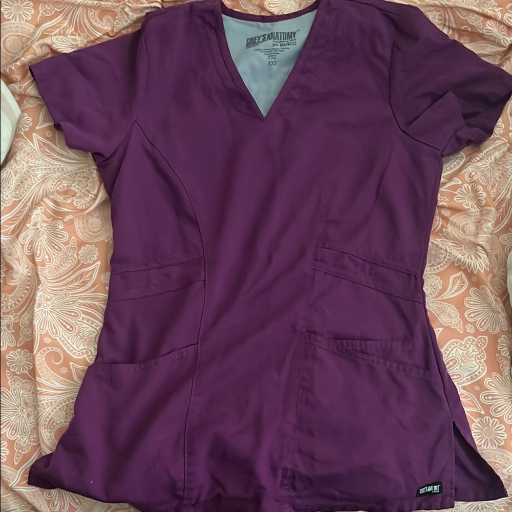 Barco Uniforms Fitted Purple Top